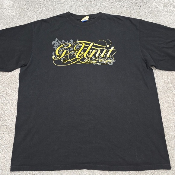 G Unit Heavy‎ Weight Shirt Mens 2XL XXL Black Short Sleeve Pullover Y2K READ - Picture 1 of 11